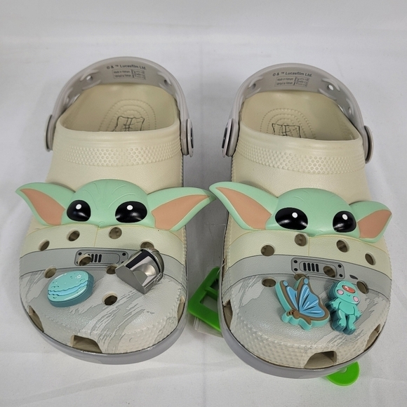 Star Wars Grogu Crocs Unisex Classic Clog Bone Sz M5/W7 \